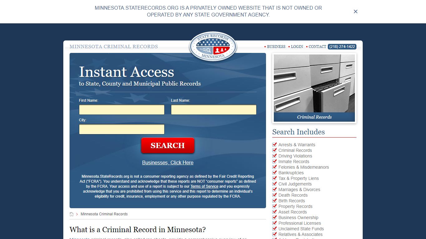 Minnesota Criminal Records | StateRecords.org
